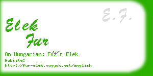 elek fur business card